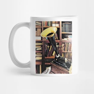 Music - Vintage Phonograph in Library Circa 1880 Mug